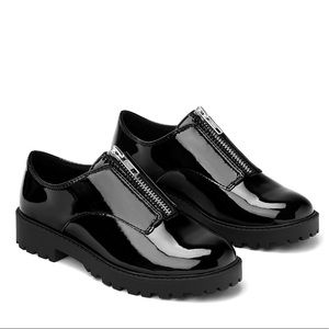 Zara Black Patent Menswear Inspired Shoes